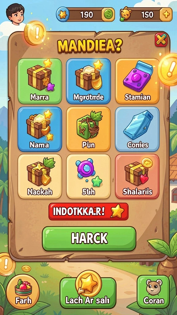 ins55 - Tampilan awal yang menarik dengan karakter unik.